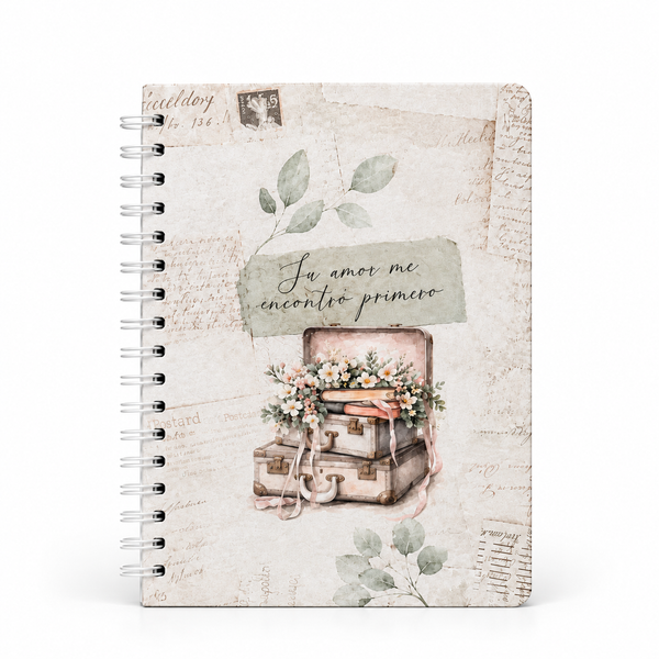 Cuaderno Argollado Grande 100 Hojas – Diseños Florales y Cerezas - Novias