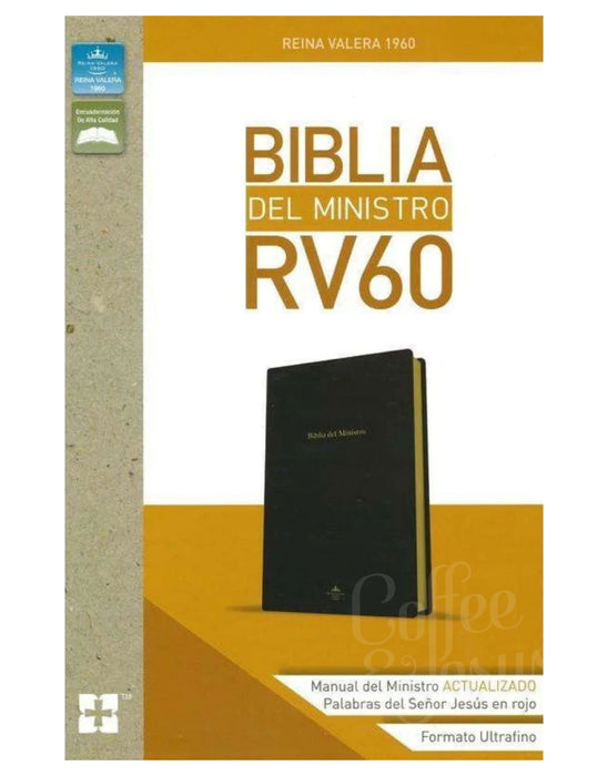 Biblia del ministro, tamaño manual imitación piel negra - RVR 1960