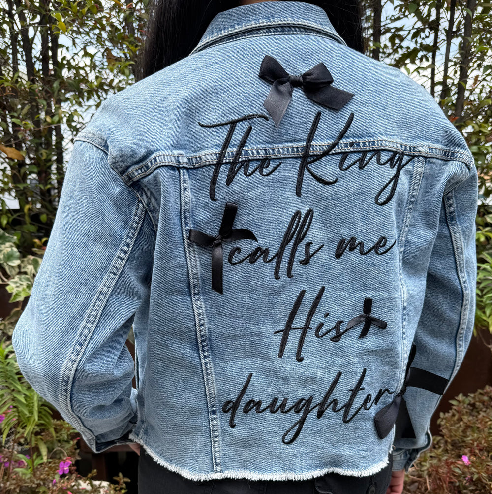 Chaqueta de jean con moños, BJUS