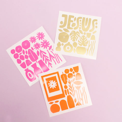 Stickers flores y macetas White bird