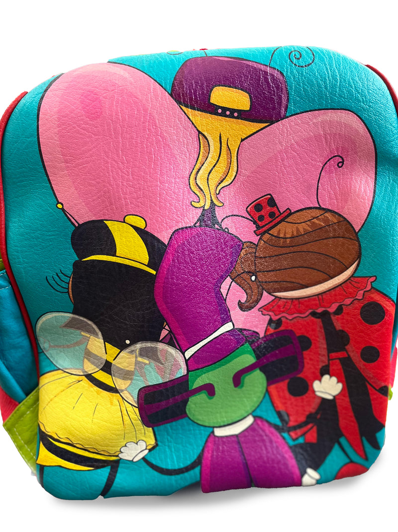 Morral Bichos Freak para niños en cuero