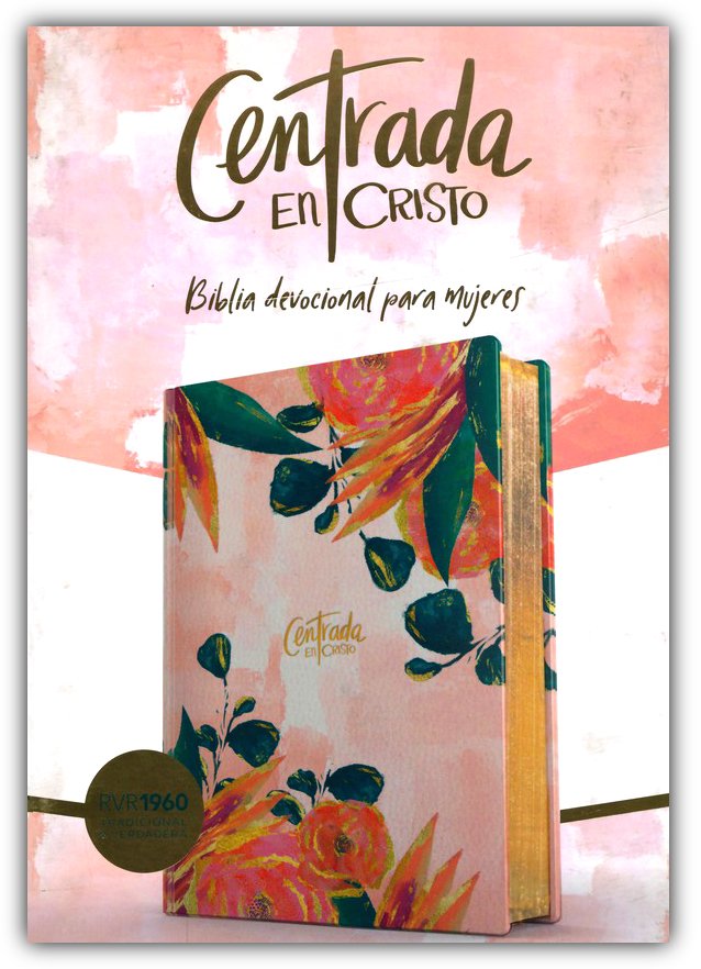 Biblia centrada en Cristo floral imitación piel - RVR 1960