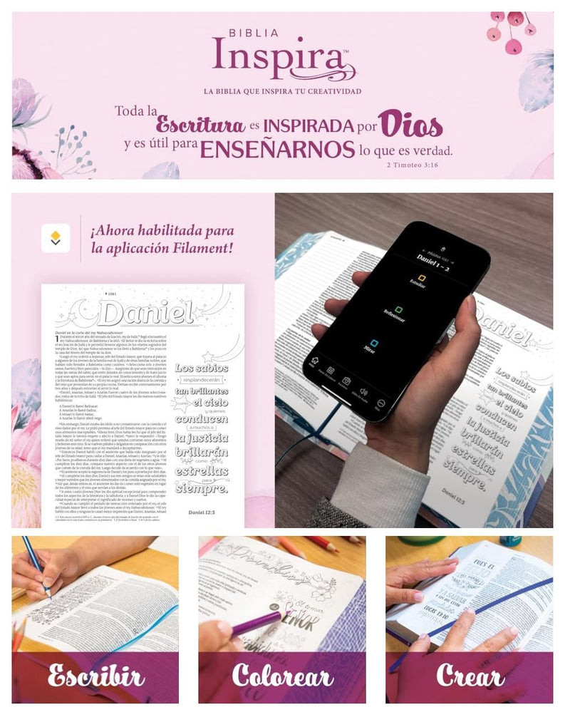 Biblia Inspira Azul - Letra Grande con Filament NTV