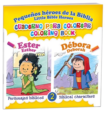 Pequeños héroes de la Biblia Débora y Ester- cuaderno para colorear