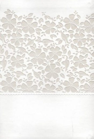 Biblia Recuerdo de Boda, blanco floral símil piel - RVR 1960