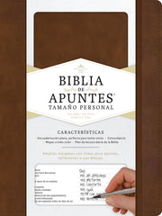 Biblia de apuntes tamaño personal, café, símil piel - RVR 1960