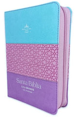 Biblia Tricolor Azul/Rosa/Lila - RVR 1960