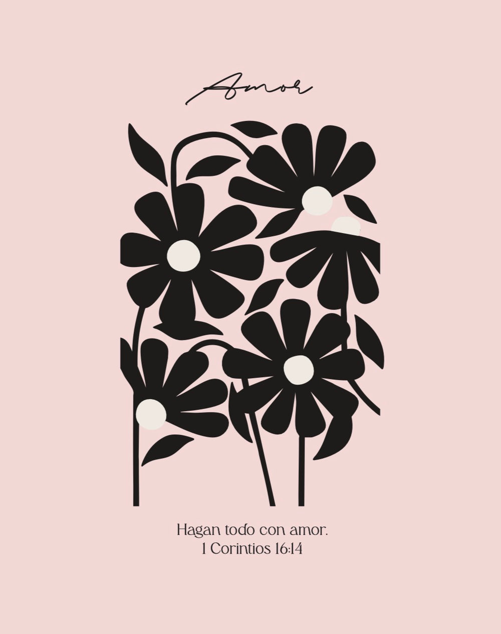 Cuadro decorativo 41cm x 51cm, Amor, 1 Corintios 16:14