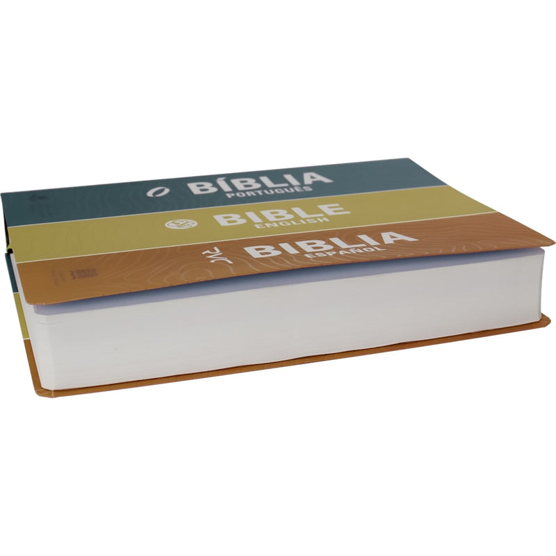 Biblia Trilingüe (Portugués, Inglés, Español). Tapa Semmiflexible