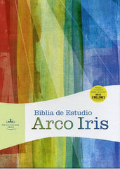 Biblia de estudio Arco Iris, piel fabricada negro - RVR 1960