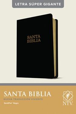 Biblia letra super gigante, imitacion piel negro con índice - NTV