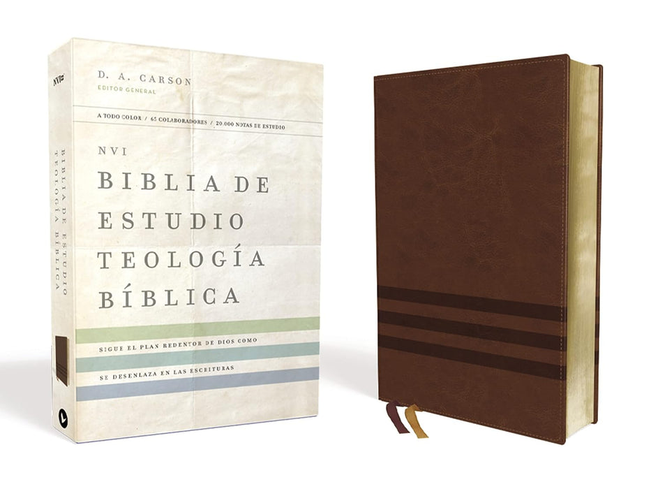 Biblia de estudio, teologia biblica, color café - NVI