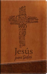 Santa Biblia de promesas Jesús para todos letra grande tamaño manual piel especial café- RVR1960