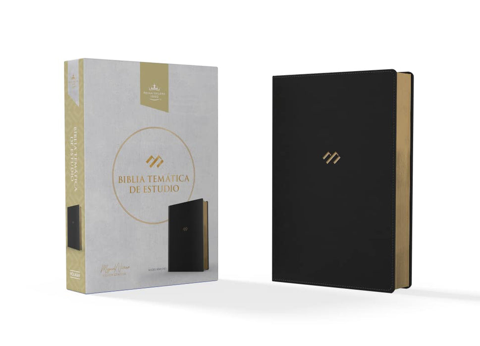 Biblia temática de estudio, negro, símil piel - RVR 1960