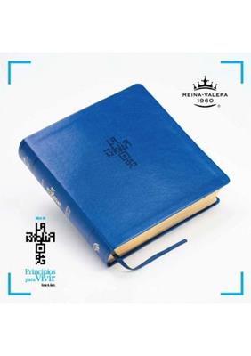 Biblia QR principios para vivir, azul - RVR 1960
