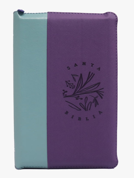BIBLIA CON CIERRE, MORADO VERDE, RVR 1960