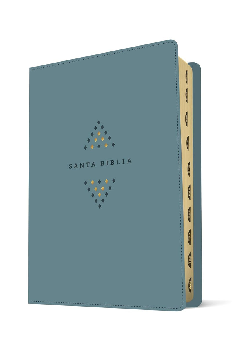 Biblia ultrafina, letra grande con Filament, SentiPiel, Azul sereno, Índice, Letra Roja - NTV