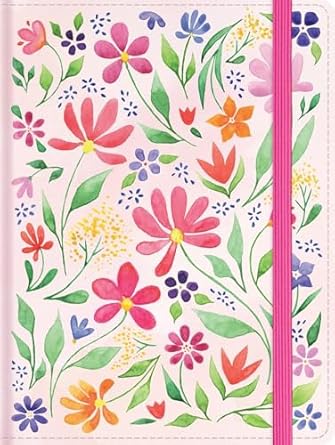 Biblia de apuntes tamaño personal, floreada, tela impresa - RVR 1960