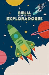 Biblia para niños exploradores, azul cósmico, símil piel - RVR 1960
