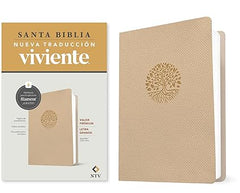 Biblia Valor premium fillament, letra grande, color beige - NTV