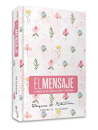 Biblia Rosa Floral, Tapa dura-  El Mensaje