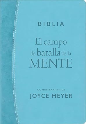 Biblia El Campo de Batalla de la Mente, SentiPiel Azul turquesa claro - RVR 1960