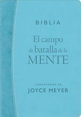 Biblia El Campo de Batalla de la Mente, SentiPiel Azul turquesa claro - RVR 1960