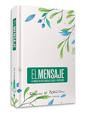 Biblia Verde Floral, Tapa dura-  El Mensaje