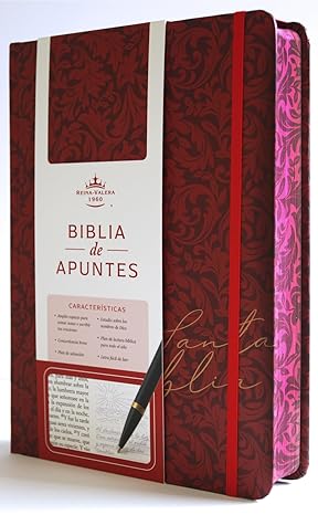 Biblia de Apuntes, tapa dura, vino tinto (Edición cantos pintados) - RVR 1960