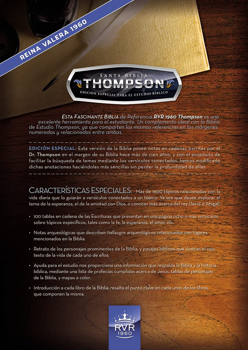 Santa Biblia Thompson azul/marrón edición especial para estudio - RVR 1960