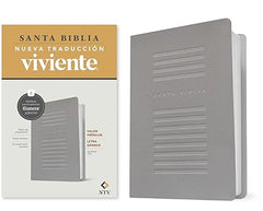 Biblia valor prémium, letra grande con Filament, SentiPiel Gris - NTV