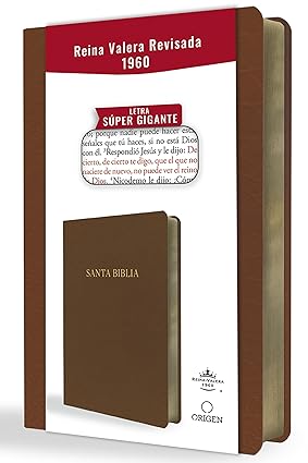 Biblia, letra súper gigante, símil piel marrón - RVR 1960