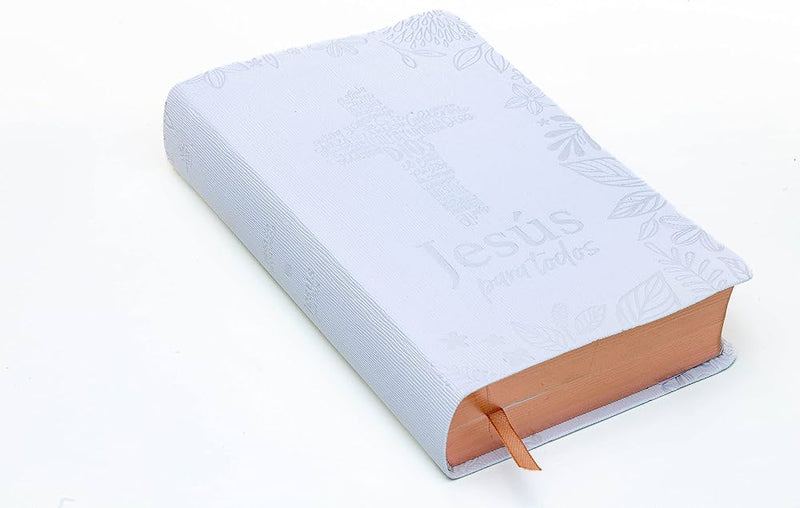 Santa Biblia de promesas Jesús para todos letra grande tamaño manual piel especial marfil- RVR1960