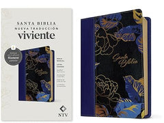 BIBLIA MANUAL, LETRA GRANDE CON FILAMENT, COLOR AZUL, NTV