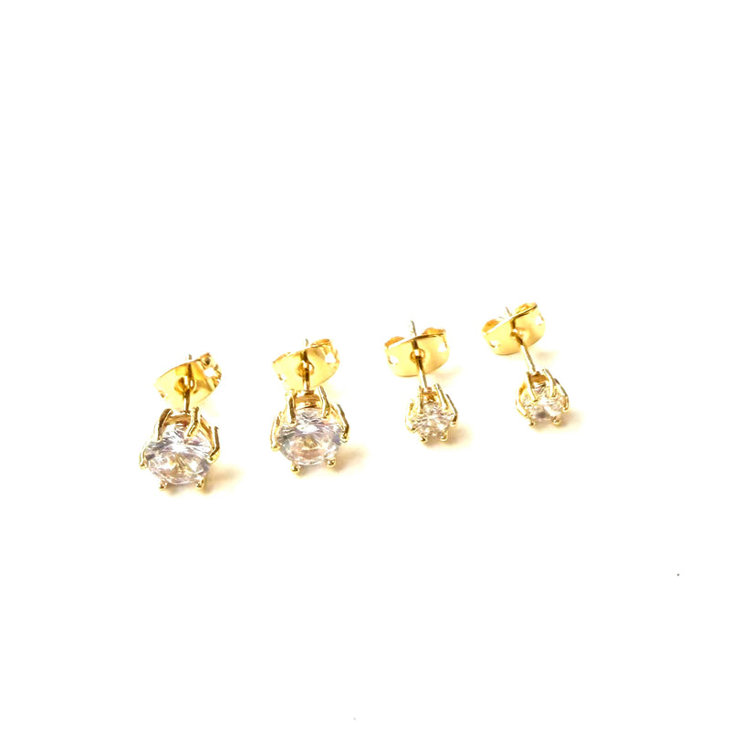 Set Aretes duo diamantes