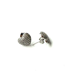 Aretes corazón brillo