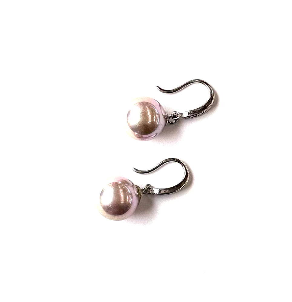 Aretes Perla rosa