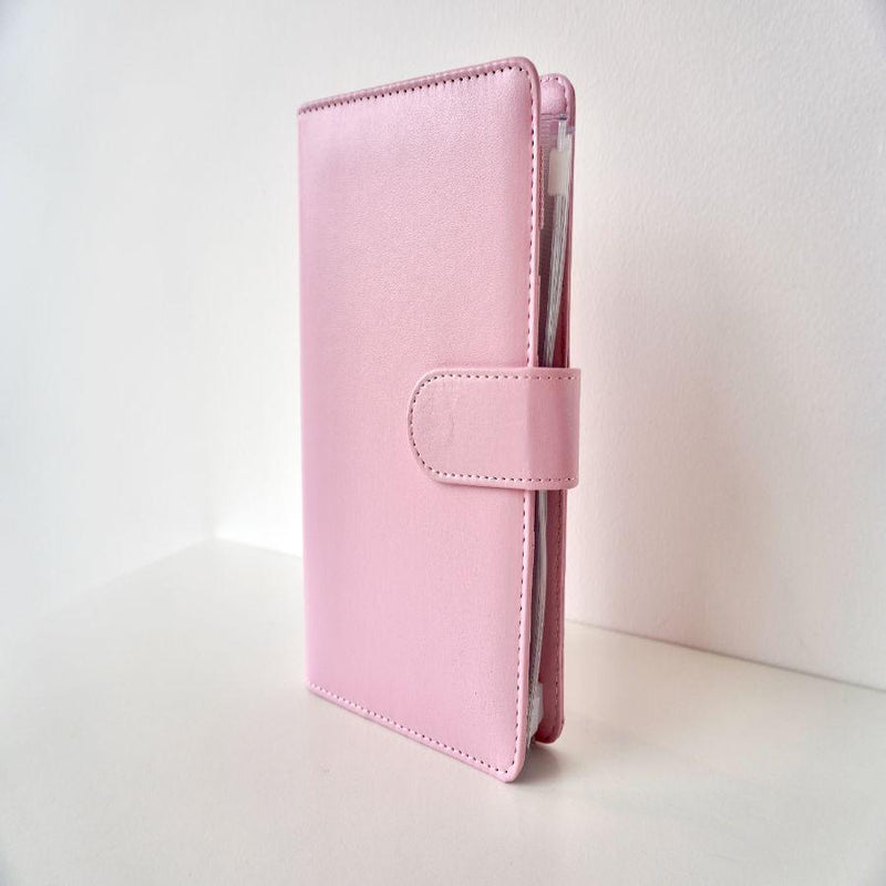 Organizador financiero rosado