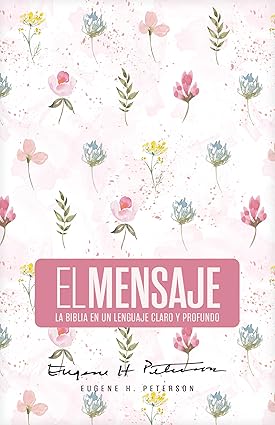Biblia Rosa Floral, Tapa dura-  El Mensaje