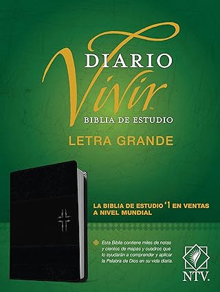 Biblia de estudio del diario vivir NTV, letra grande (SentiPiel, Negro/Ónice