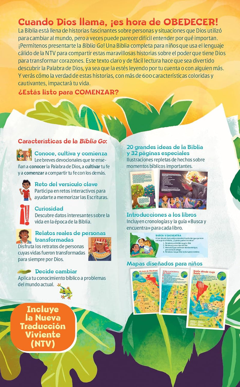 Biblia GO para niños, color verde azulado - NTV