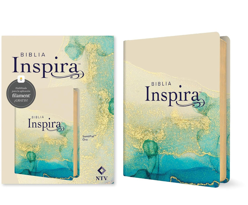 BIBLIA INSPIRA CON FILAMENT COLOR ORO - NTV