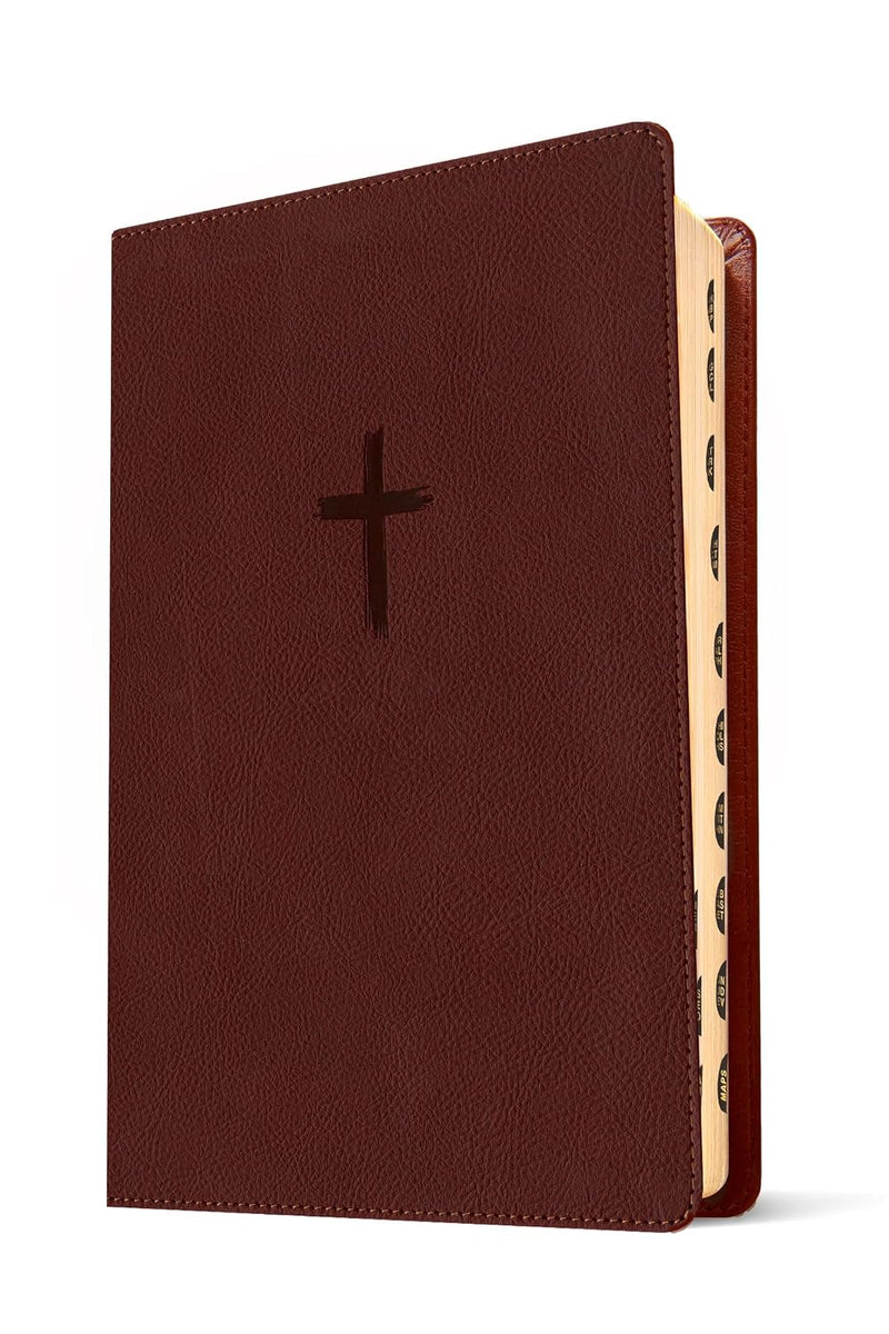 Biblia de referencia, letra grande con Filament, SentiPiel Café, Índice, Letra Roja - NTV