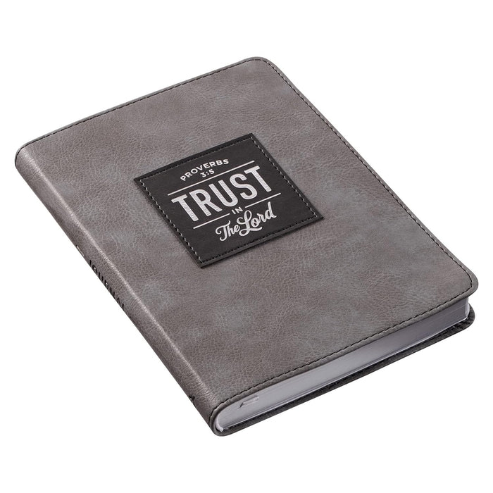 Agenda de lujo Trust in the Lord Proverbios 3:5 - Gris