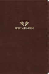 RVR 1960 Biblia del ministro, edición ampliada, caoba piel fabricada