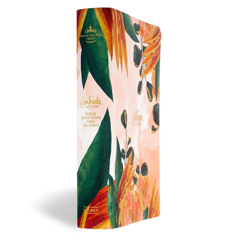 Biblia centrada en Cristo floral imitación piel - RVR 1960