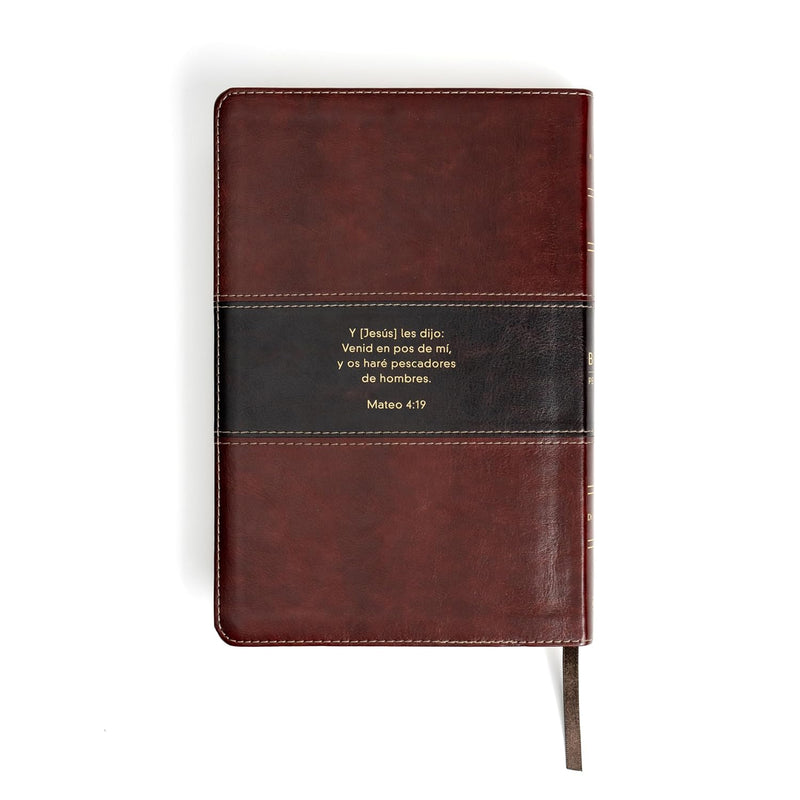 Biblia del Pescador, letra grande, caoba símil piel- RVR 1960