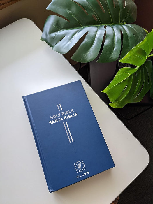 Biblia bilingüe azul - NLT/NTV