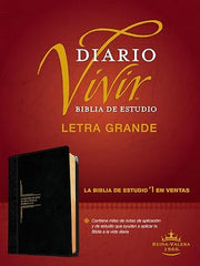 Biblia de estudio del diario vivir, letra grande sentipiel negro ónice - RVR 1960