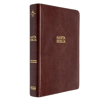 Santa Biblia letra gigante, café piel fabricada - RVR 1960